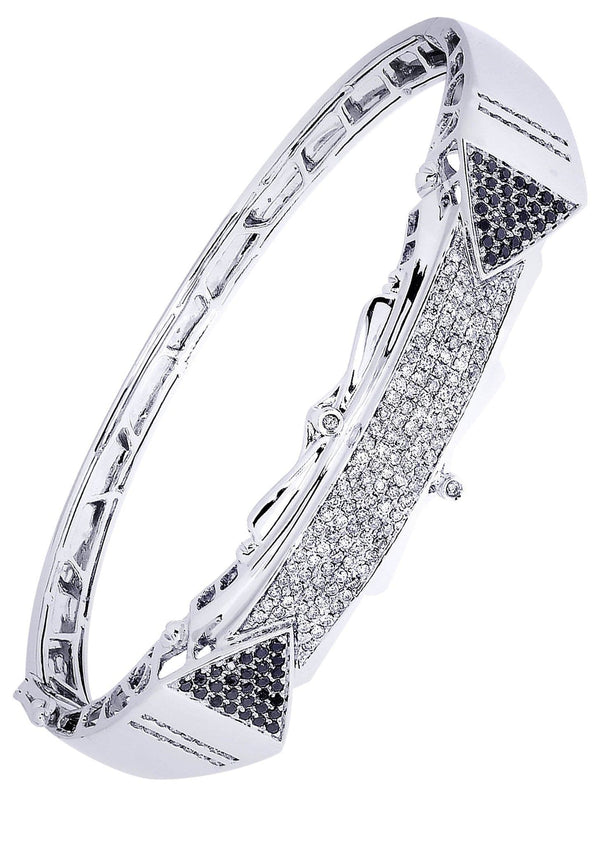 Mens Diamond Bangle White Gold| 1.51 Carats| 32.39 Grams