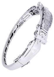 Mens Diamond Bangle White Gold| 1.95 Carats| 33.54 Grams