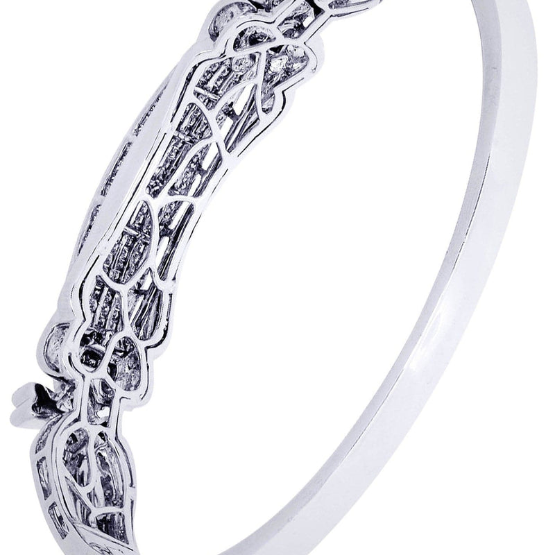 Mens Diamond Bangle White Gold| 1.97 Carats| 33.11 Grams