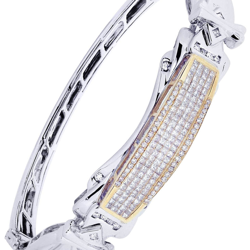 Mens Diamond Bangle White Gold| 1.97 Carats| 33.11 Grams