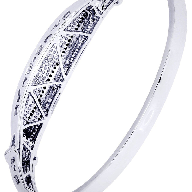 Mens Diamond Bangle White Gold| 2.25 Carats| 29.31 Grams