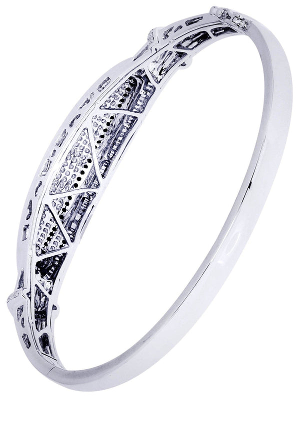 Mens Diamond Bangle White Gold| 2.25 Carats| 29.31 Grams