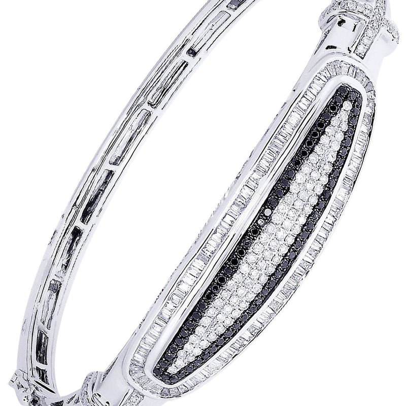 Mens Diamond Bangle White Gold| 2.25 Carats| 29.31 Grams