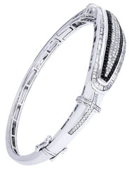Mens Diamond Bangle White Gold| 2.25 Carats| 29.31 Grams