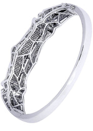 Mens Diamond Bangle White Gold| 1.92 Carats| 40.36 Grams