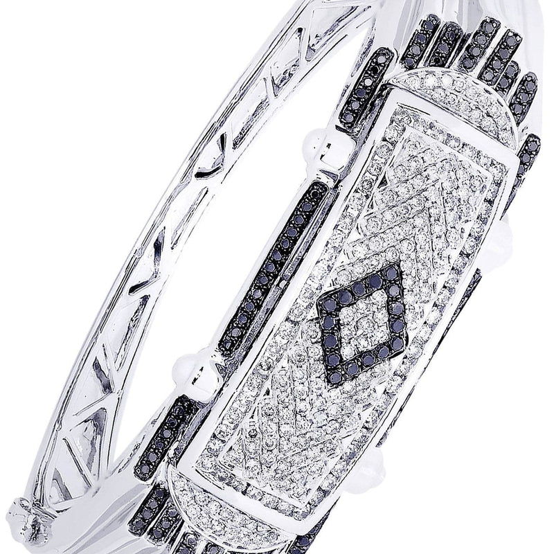 Mens Diamond Bangle White Gold| 2.64 Carats| 50.87 Grams