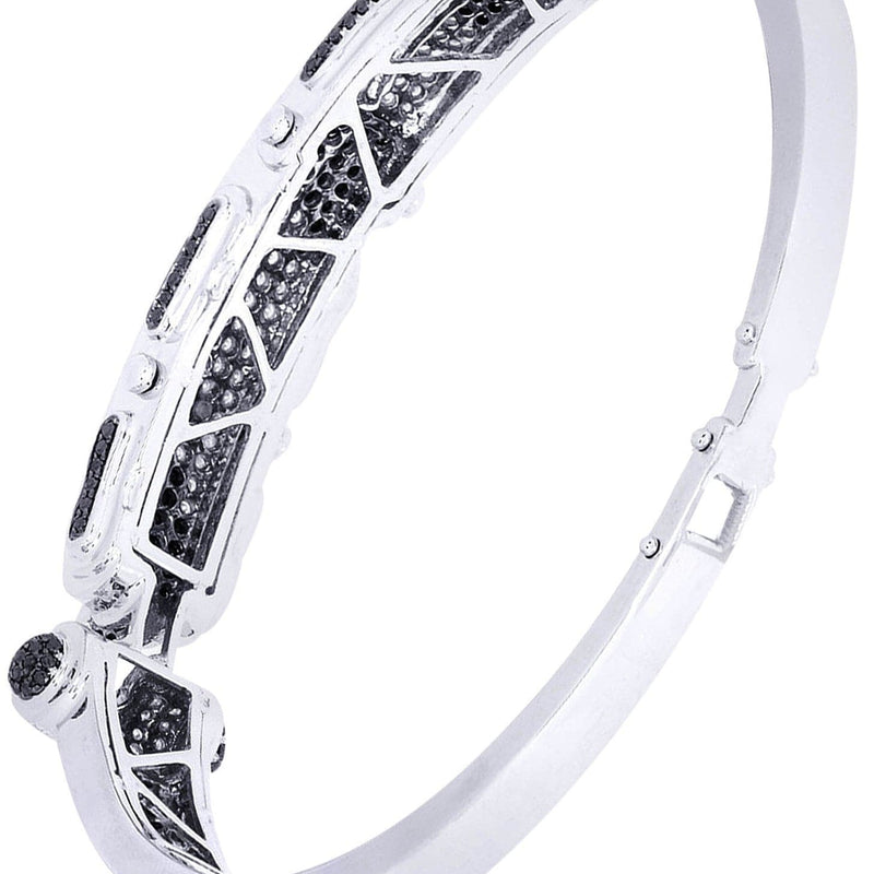 Mens Diamond Bangle White Gold| 2.89 Carats| 35.02 Grams