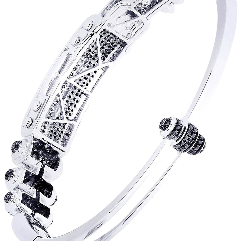 Mens Diamond Bangle White Gold| 2.39 Carats| 36.3 Grams