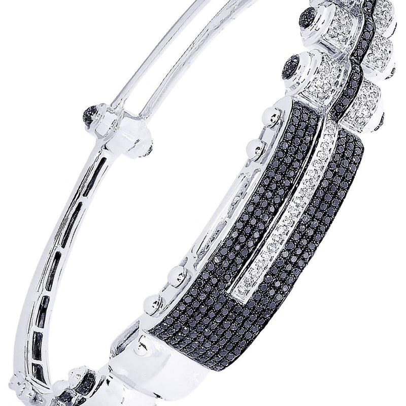 Mens Diamond Bangle White Gold| 2.39 Carats| 36.3 Grams