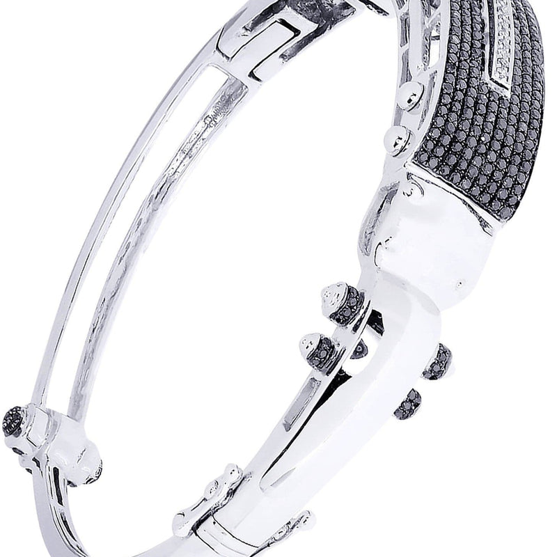 Mens Diamond Bangle White Gold| 2.39 Carats| 36.3 Grams