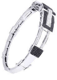 Mens Diamond Bangle White Gold| 1.7 Carats| 30.67 Grams