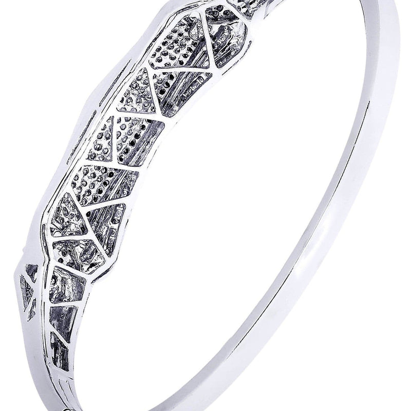 Mens Diamond Bangle White Gold| 1.66 Carats| 31.51 Grams