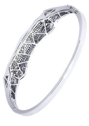 Mens Diamond Bangle White Gold| 1.66 Carats| 31.51 Grams