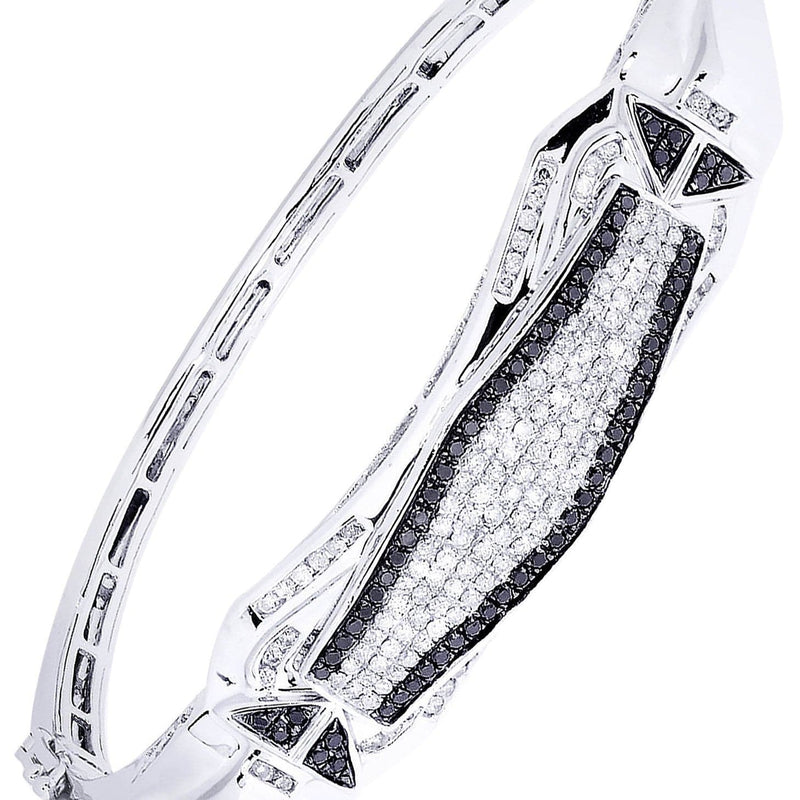 Mens Diamond Bangle White Gold| 1.66 Carats| 31.51 Grams