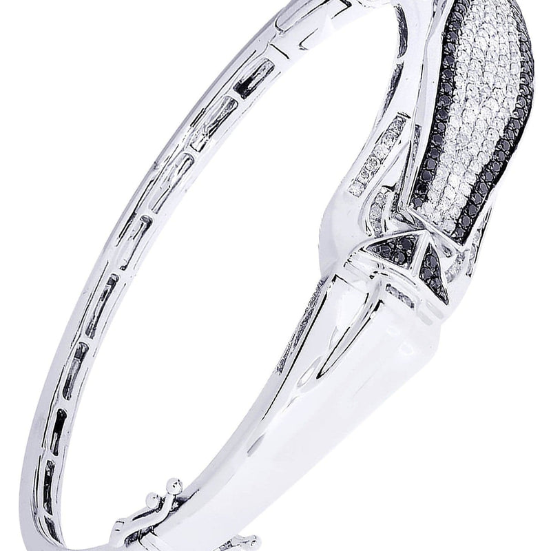Mens Diamond Bangle White Gold| 1.66 Carats| 31.51 Grams