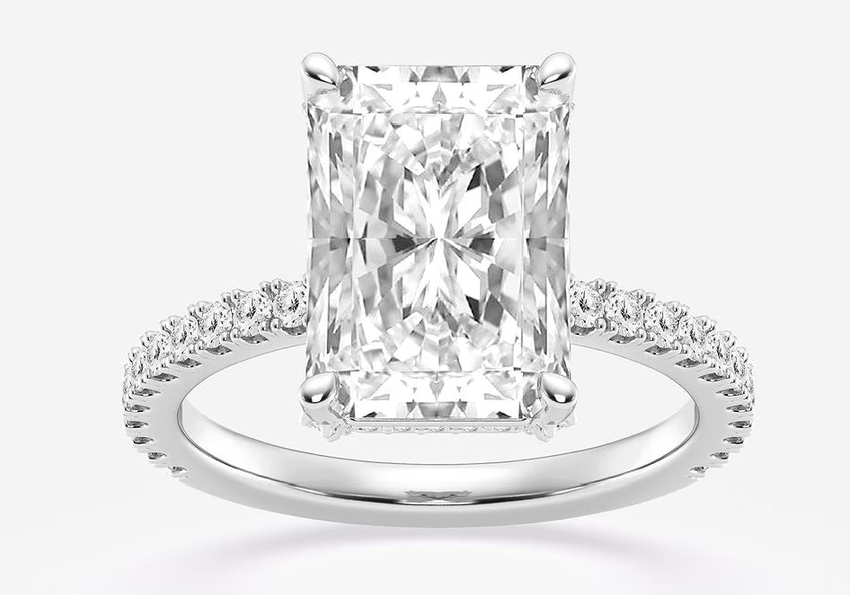 14kt lab grown radiant cut 1.50cts Appx
