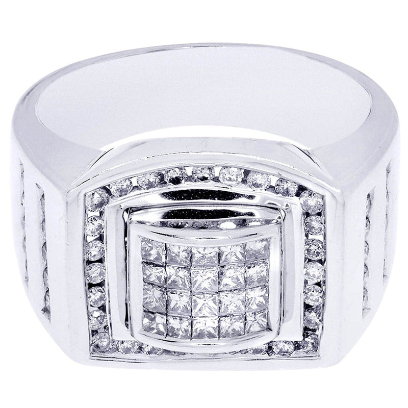 White Gold Mens Diamond Ring| 0.68 Carats| 12.99 Grams