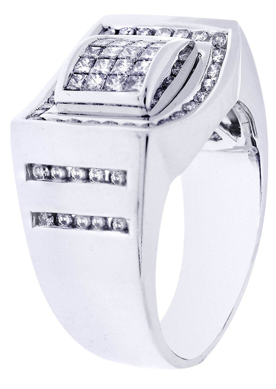 White Gold Mens Diamond Ring| 0.68 Carats| 12.99 Grams