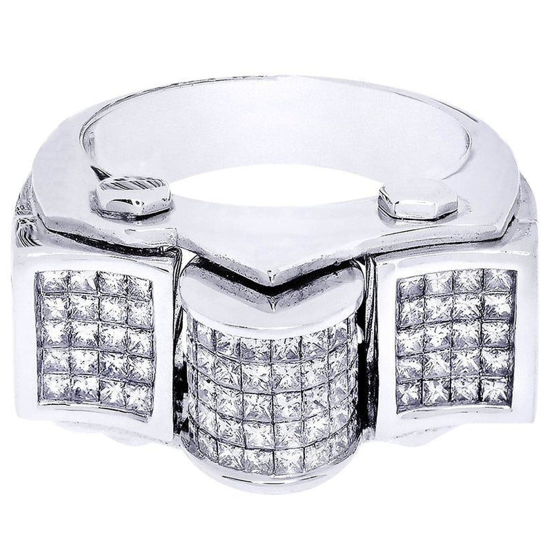 White Gold Mens Diamond Ring| 2.69 Carats| 17.59 Grams