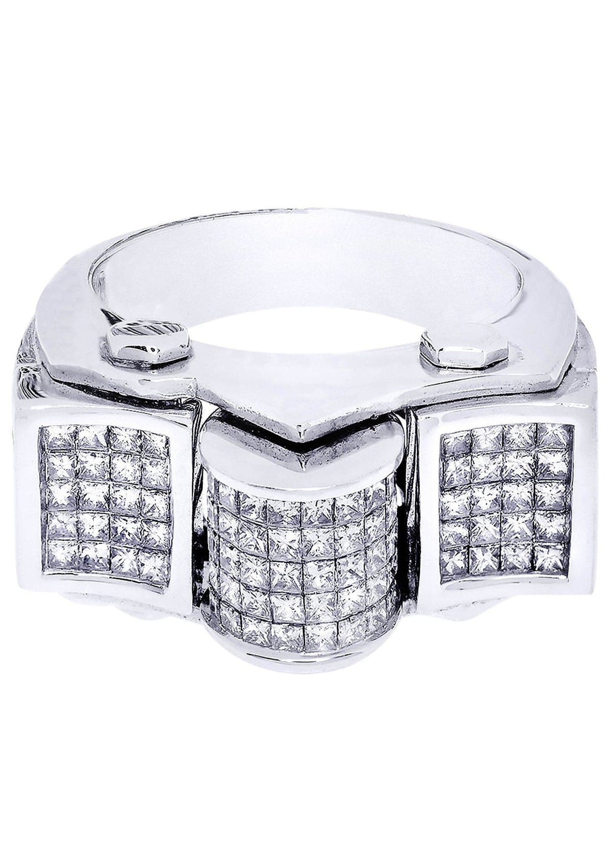 White Gold Mens Diamond Ring| 2.69 Carats| 17.59 Grams