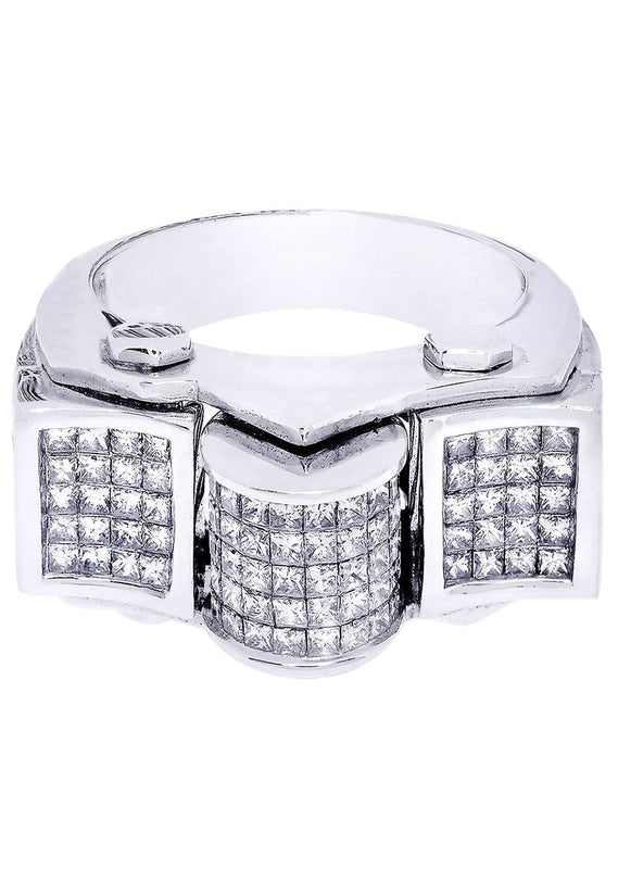 White Gold Mens Diamond Ring| 2.69 Carats| 17.59 Grams