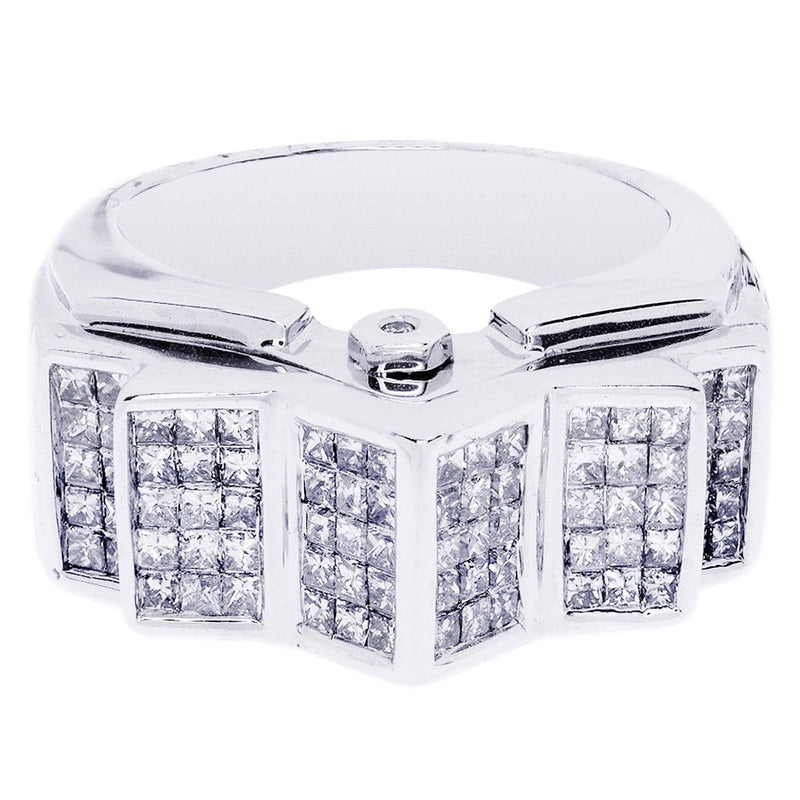 White Gold Mens Diamond Ring| 1.64 Carats| 12.88 Grams