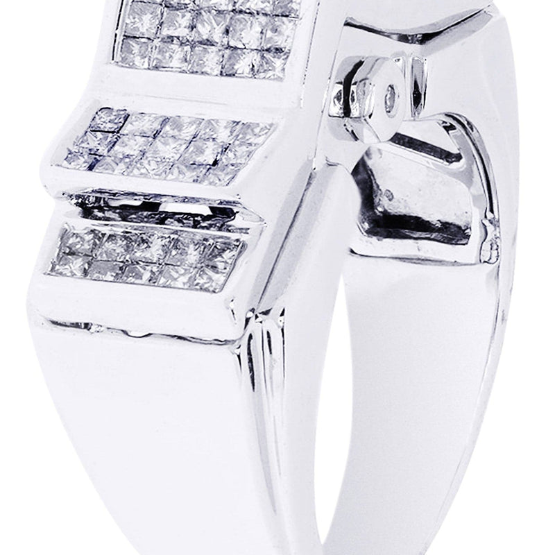 White Gold Mens Diamond Ring| 1.64 Carats| 12.88 Grams