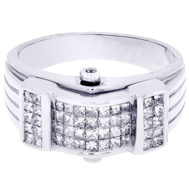 White Gold Mens Diamond Ring| 0.89 Carats| 9.94 Grams