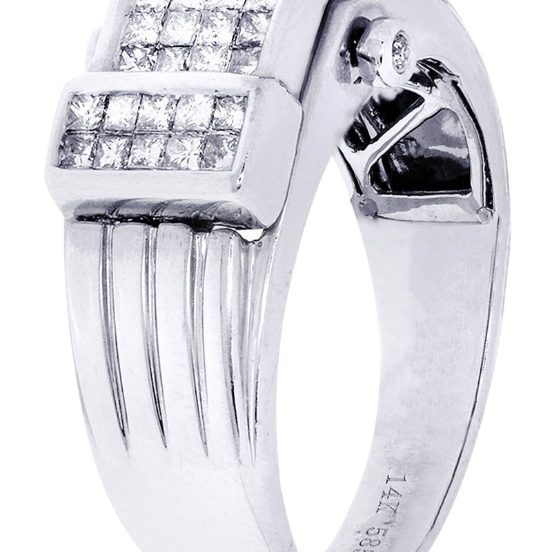 White Gold Mens Diamond Ring| 0.89 Carats| 9.94 Grams