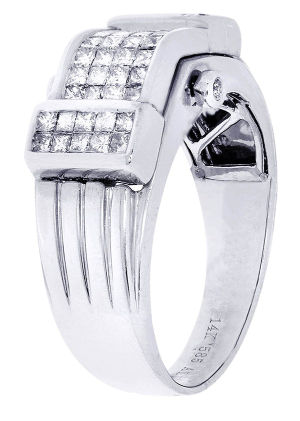 White Gold Mens Diamond Ring| 0.89 Carats| 9.94 Grams