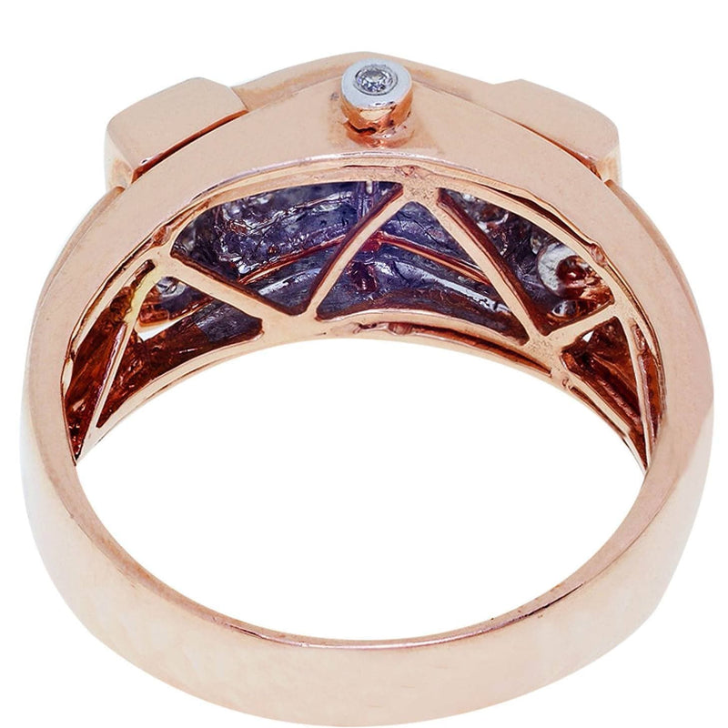 Rose Gold Mens Diamond Ring / Pinky Diamond Ring| 0.92 Carats