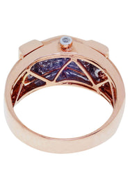 Rose Gold Mens Diamond Ring / Pinky Diamond Ring| 0.92 Carats