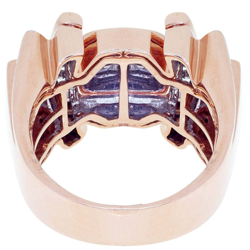 Rose Gold Mens Diamond Ring / Pinky Diamond Ring| 0.98 Carats