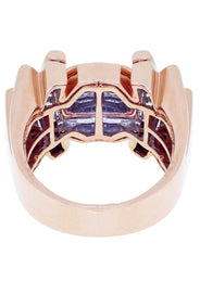 Rose Gold Mens Diamond Ring / Pinky Diamond Ring| 0.98 Carats