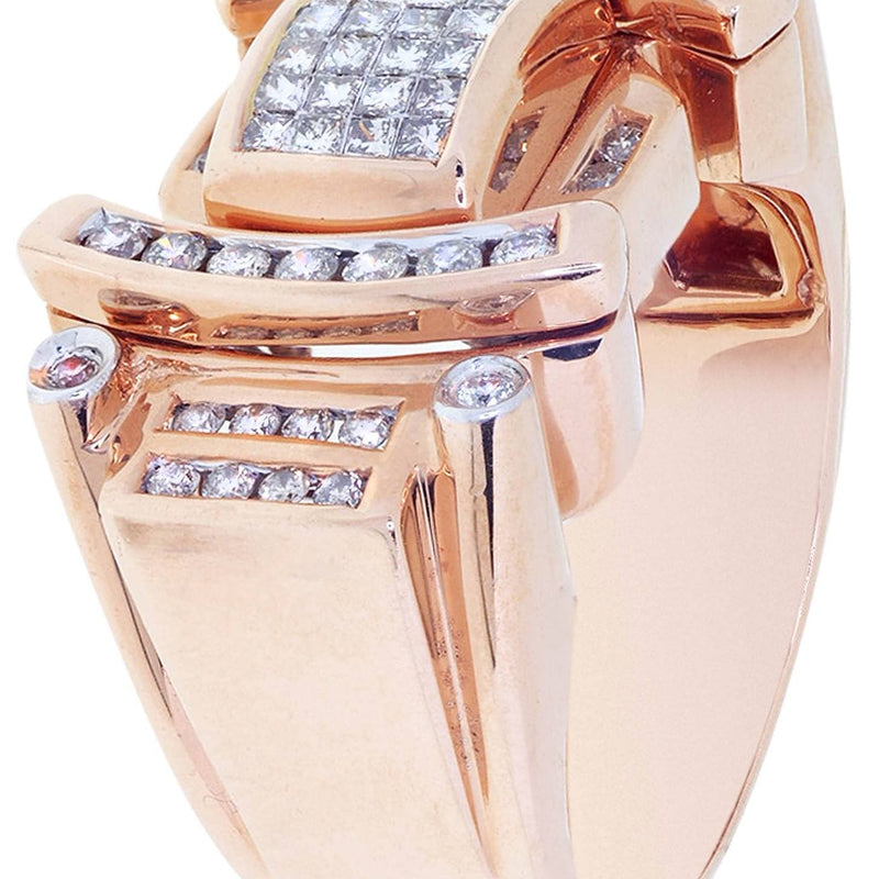 Rose Gold Mens Diamond Ring / Pinky Diamond Ring| 0.98 Carats