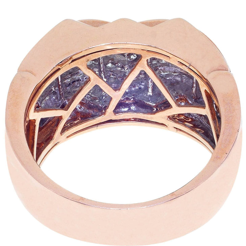 Rose Gold Mens Diamond Ring / Pinky Diamond Ring| 1.48 Carats
