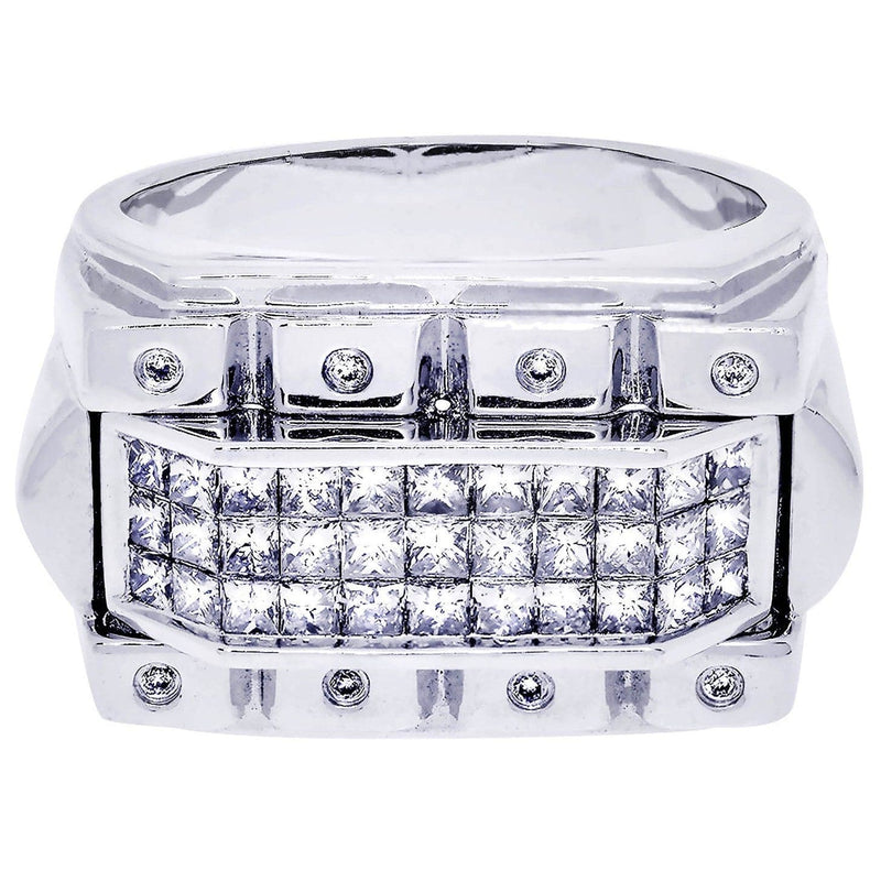 White Gold Mens Diamond Ring| 1.33 Carats| 13.87 Grams