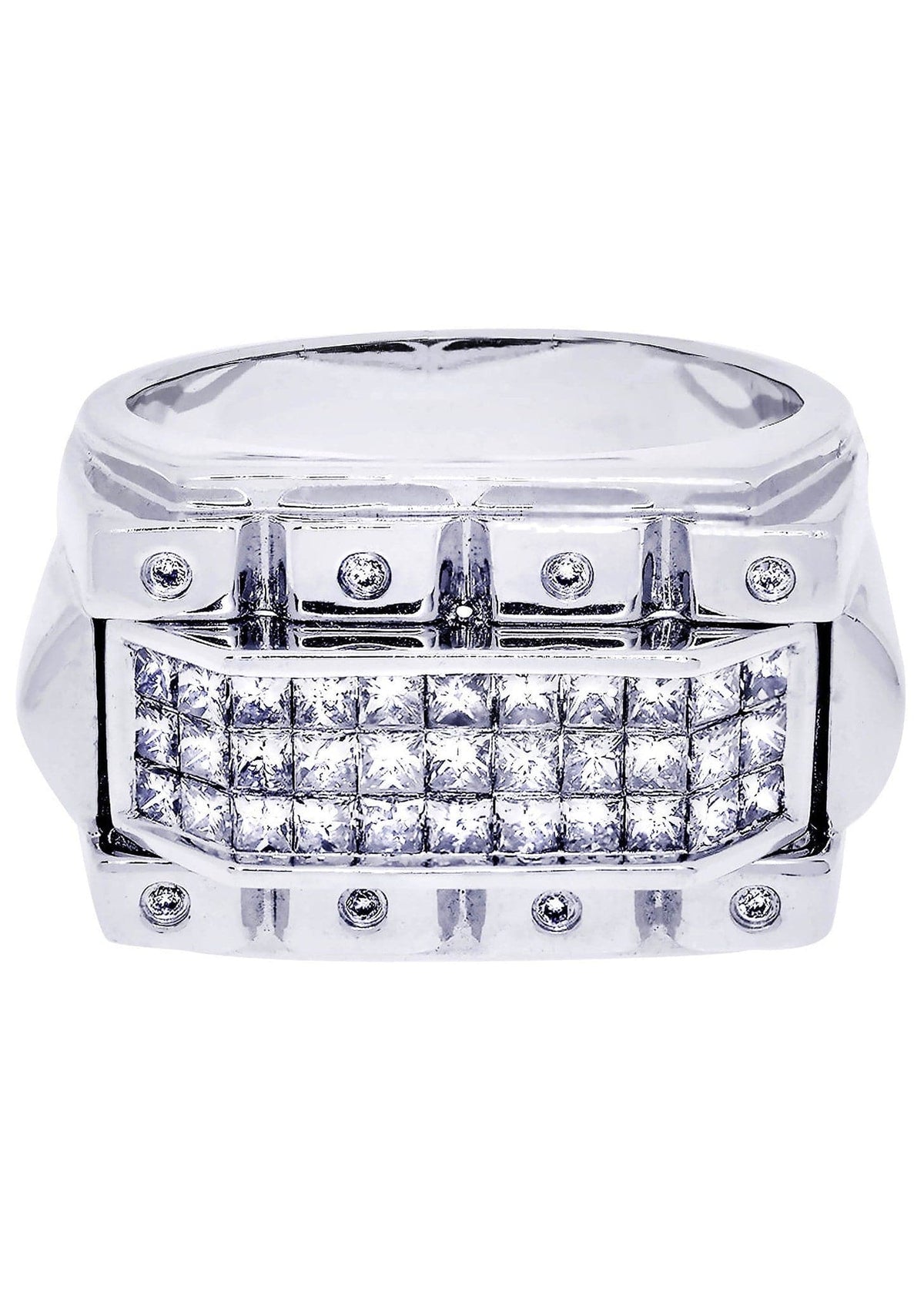 White Gold Mens Diamond Ring| 1.33 Carats| 13.87 Grams