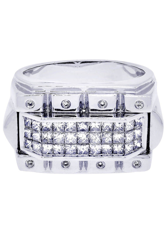 White Gold Mens Diamond Ring| 1.33 Carats| 13.87 Grams
