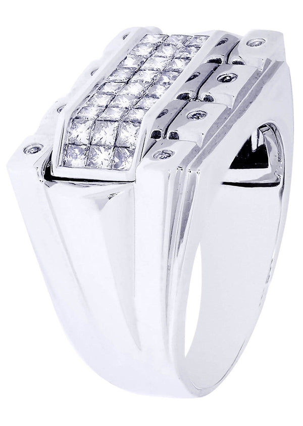 White Gold Mens Diamond Ring| 1.33 Carats| 13.87 Grams