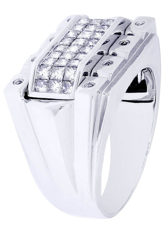 White Gold Mens Diamond Ring| 1.33 Carats| 13.87 Grams
