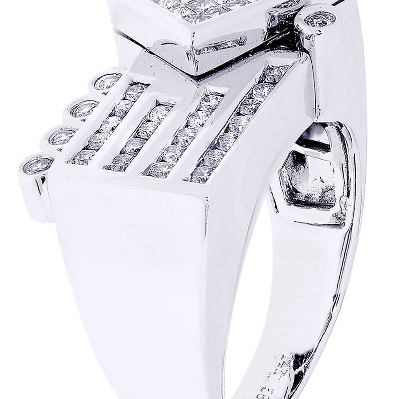 White Gold Mens Diamond Ring| 1.14 Carats| 12.92 Grams