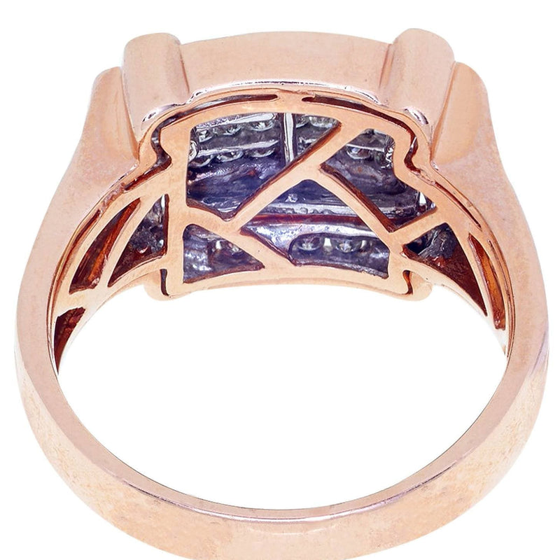 Rose Gold Mens Diamond Ring / Pinky Diamond Ring| 0.85 Carats