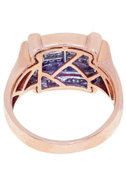 Rose Gold Mens Diamond Ring / Pinky Diamond Ring| 0.85 Carats