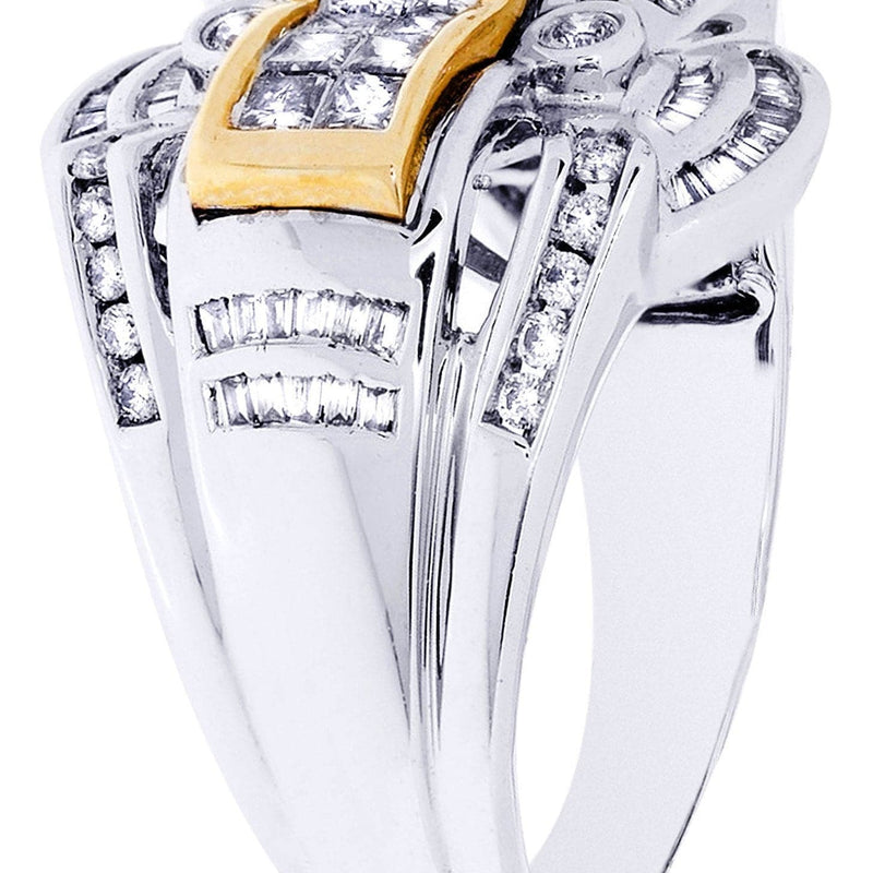 White Gold Mens Diamond Ring| 1.26 Carats| 10.15 Grams