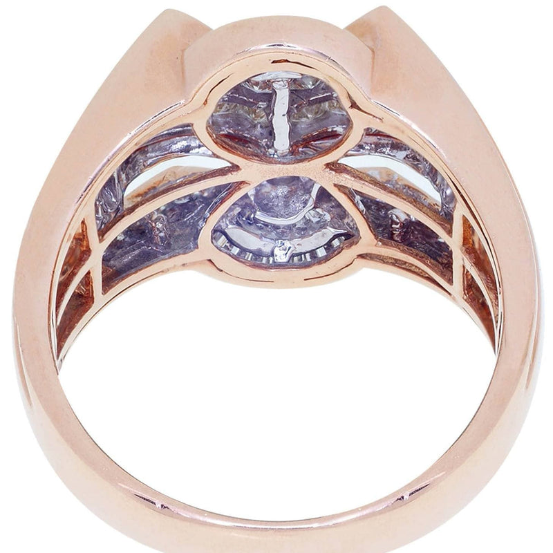 Rose Gold Mens Diamond Ring / Pinky Diamond Ring| 1.28 Carats
