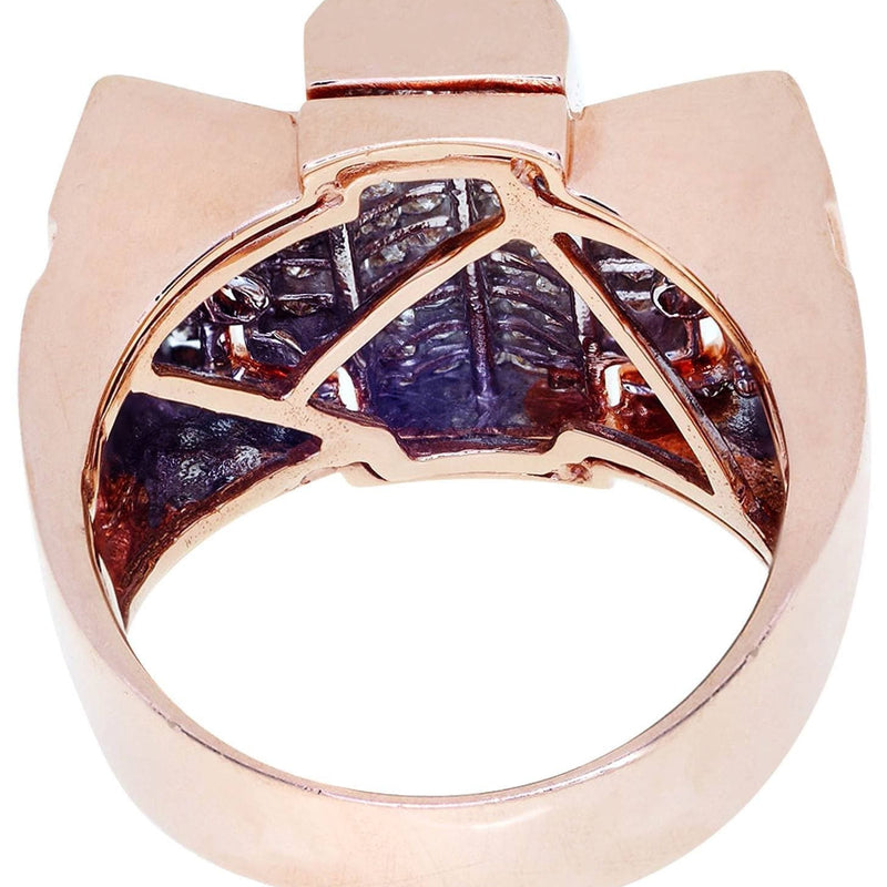 Rose Gold Mens Diamond Ring / Pinky Diamond Ring| 1.88 Carats