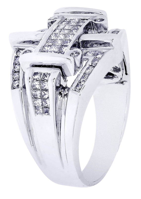White Gold Mens Diamond Ring| 1.08 Carats| 10.76 Grams