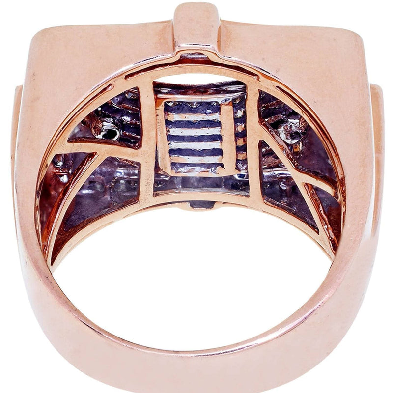 Rose Gold Mens Diamond Ring / Pinky Diamond Ring| 1.62 Carats