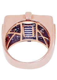 Rose Gold Mens Diamond Ring / Pinky Diamond Ring| 1.62 Carats